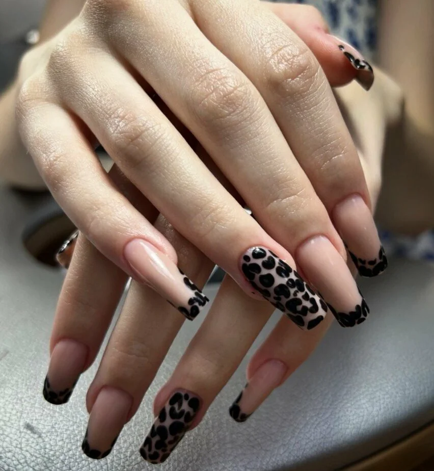 Маникюр Nails Bar в Белгороде - нюдовое покрытие с леопардовым акцентом - фото 5